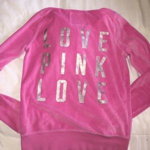 Victoria's Secret velvet Zip-Up Hoodie