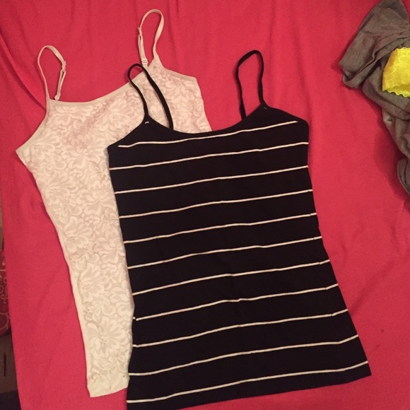 Striped & lace tanktop