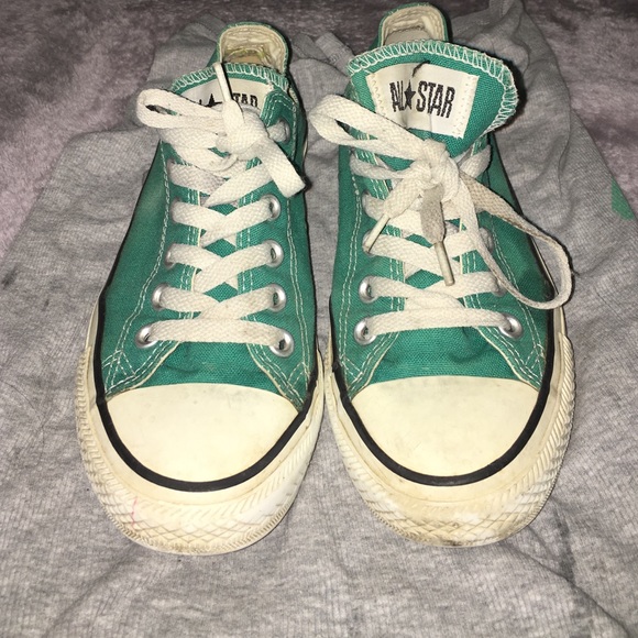 Teal Low Top Converse