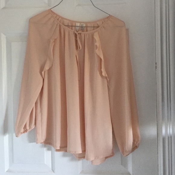 Light pink peasant top