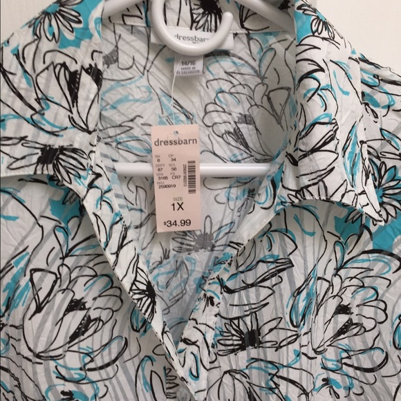 Business Casual 2000's Collared Blue Spring Blouse - Picture 4 of 4