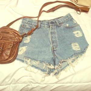 Vintage High Rise Denim Shorts