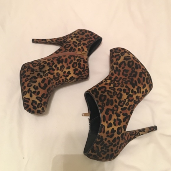 Leopard Print Booties