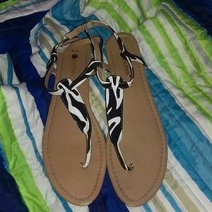Zebra print sandals. Zebra print sandals.