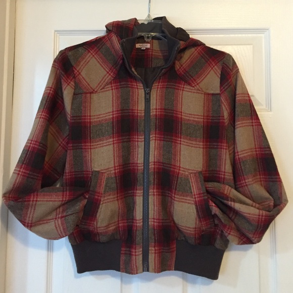 Nordstrom plaid wool bomber jacket