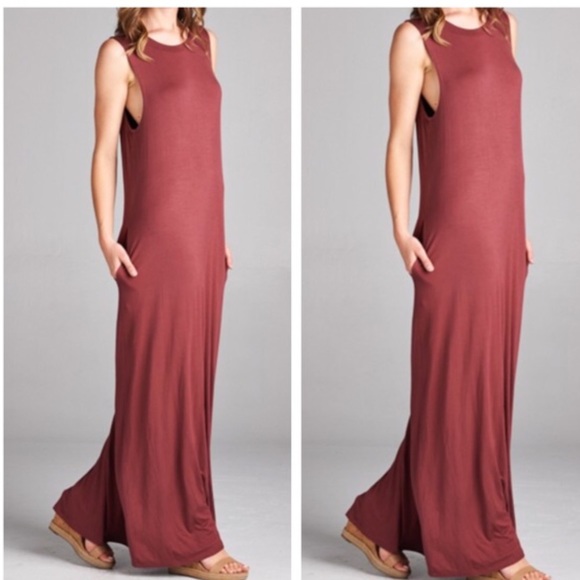 Seamless round neck maxi dress - Picture 4 of 4