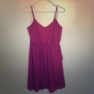 Magenta a-line dress