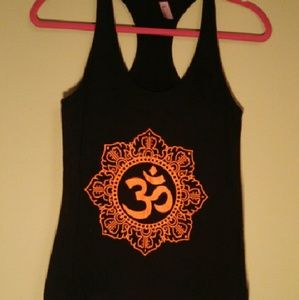 American apparel Black yoga ohm tank top