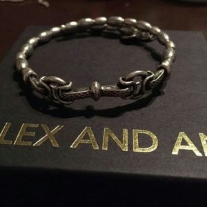 Silver Alex and Ani Maverick Wrap Band