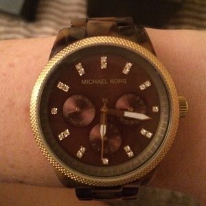 Tortoise shell Michael Kors watch