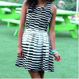 Black and white design Parker halter dress