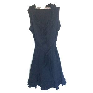 Navy ruffle dress