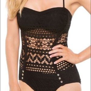 Black one piece swimsuit