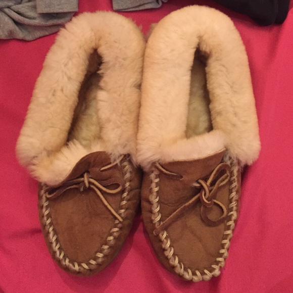 Tan "Wicked Good" L.l. bean Moccasins