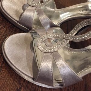 Additional photos of silver Nina heels
