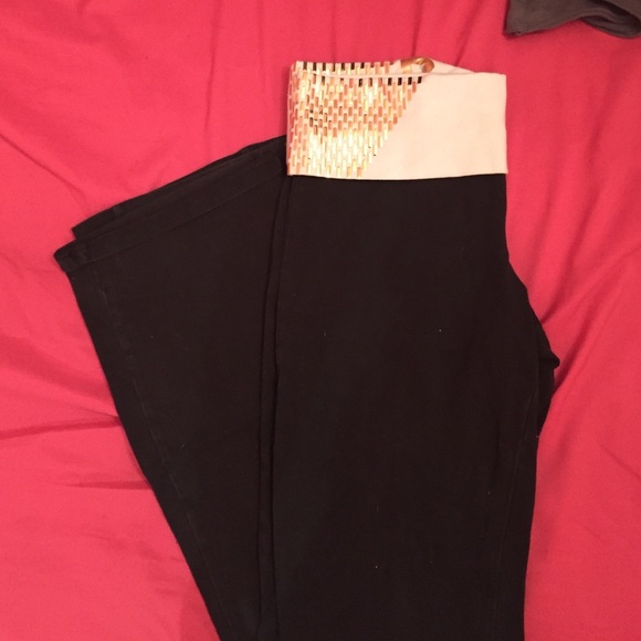 Gold Bootcut yoga pants