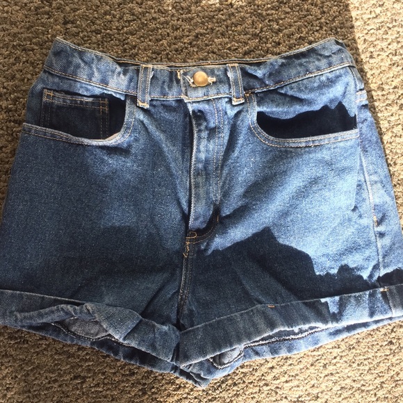 American Apparel high waist denim shorts