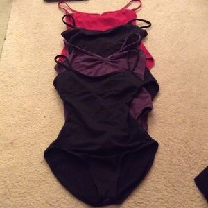 Lot of 3 cotton (Capezio) leotards and 1 ABT Leo