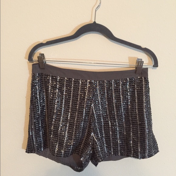 Sequined grey shorts