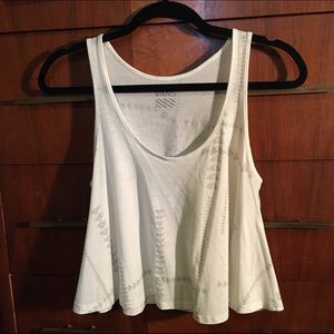 Vans white flowy crop top