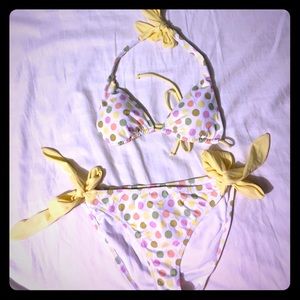 Yellow polka dot bikini