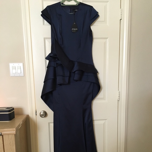 John Paul Ataker Gown. Color navy