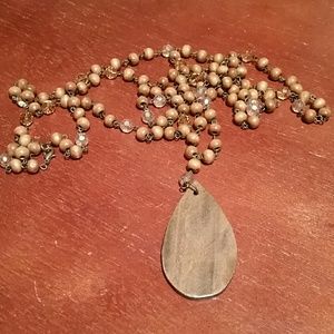Brown beaded necklace