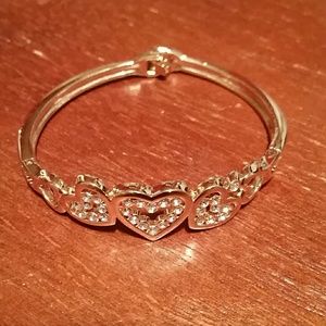 CZ Triple Heart Bracelet