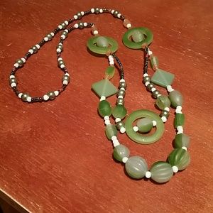 Green beaded necklace