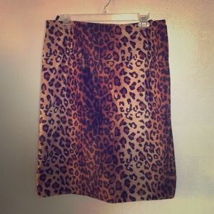 Leopard pencil skirt.