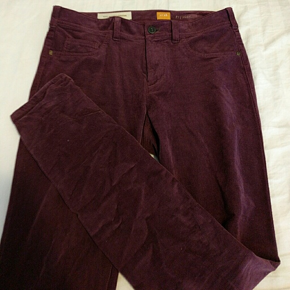Maroon corduroy stretchy pants - Picture 2 of 3