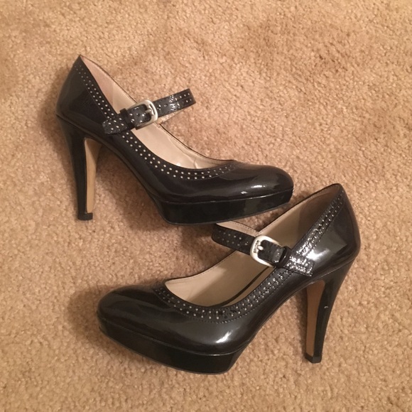 Franco Sarto Navy platform Mary Janes