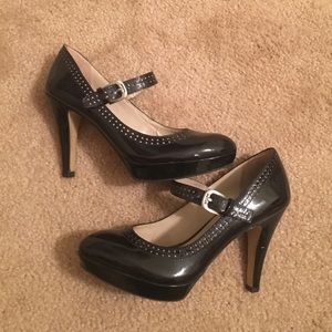 Franco Sarto Navy platform Mary Janes