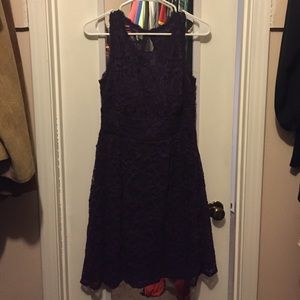 Plum colored short lace dress. Size 8. Dressbarn.