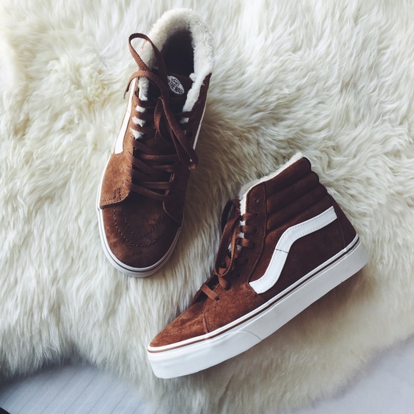 Vans Shoes - Vans Suede Fleece Sk8-Hi Sneakers