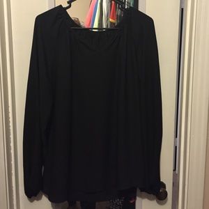 New direction black sheer shirt