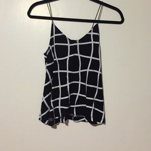 Checkered black and white tank