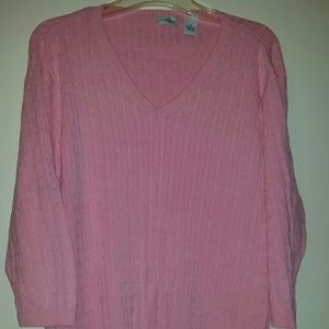 Pink 3/4 sleeve sweater