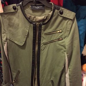 Army leather jacket