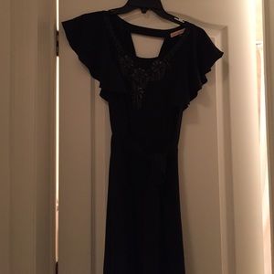 Rebecca Taylor Black Embellished Dress