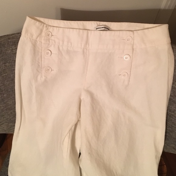 Wide Leg White Linen Express Pants EUC