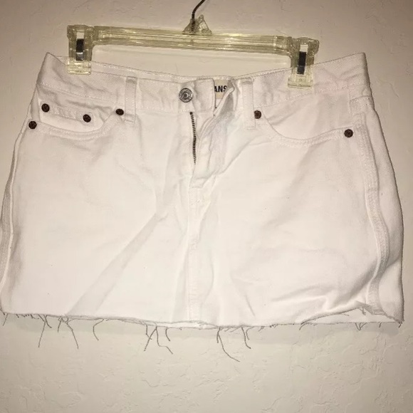 Vintage GAP white denim mini skirt