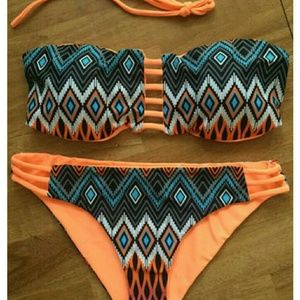 Aztec print bikini