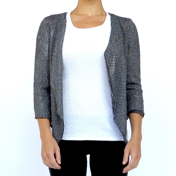 Metallic Beaded Parker Blazer. Size S