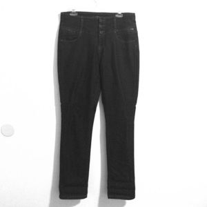 High waist dark wash jeans