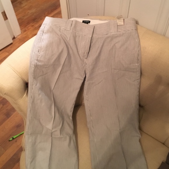 JCrew City Fit Pinstripe Trousers GUC