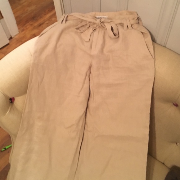Calvin Klein Wide Leg Linen Pants GUC