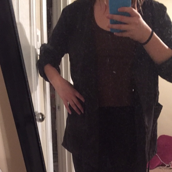 Lightweight black trench coat