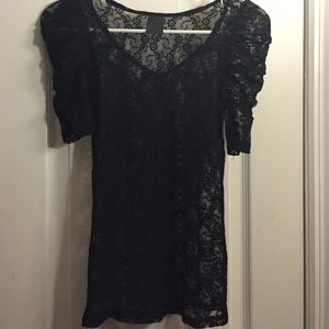 Lace Short Sleeve Shirt
