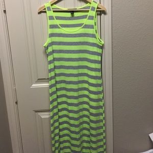 Neon and grey stripped summer maxi